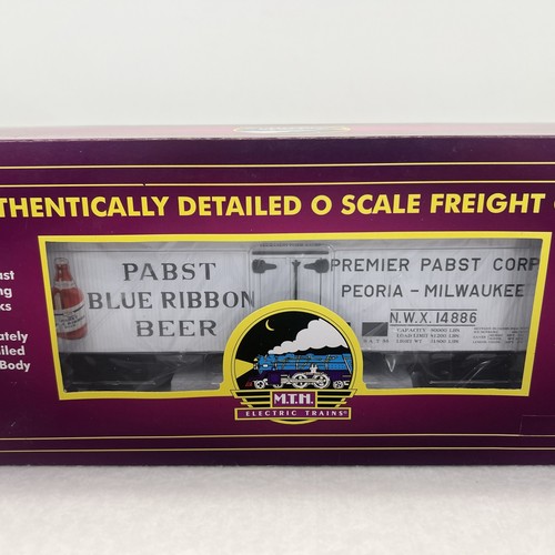 MTH Premier 20-94434 Pabst Blue Ribbon 36’ Woodsided Beer Reefer O NEW #14886 - Picture 8 of 11