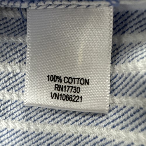 Merona Button Up Shirt Women S Striped Blue & White 100% Cotton..#32856 - Picture 5 of 8