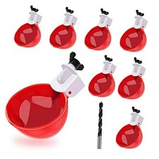 Professional Chicken Waterer Cups, 8 Packs Large Chicken Water Feeder, Tee