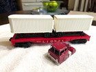 LIONEL 6430/6431 FLATCAR with VANS and MIDGE TRACTOR, VG+/EX- Condition — photo 1