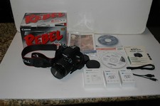 CANON EOS REBEL T3 1100D DIGITAL CAMERA KIT 18-55MM EFS IS LENS TESTED 