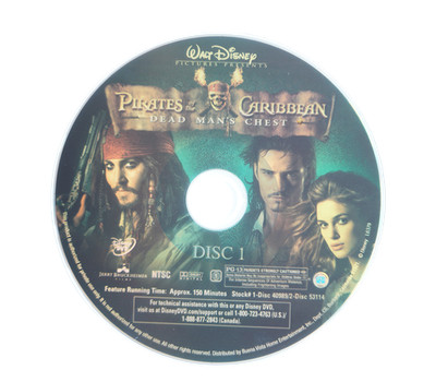 Pirates of the Caribbean: Dead Man's Chest DVD 2006 Disc Only 