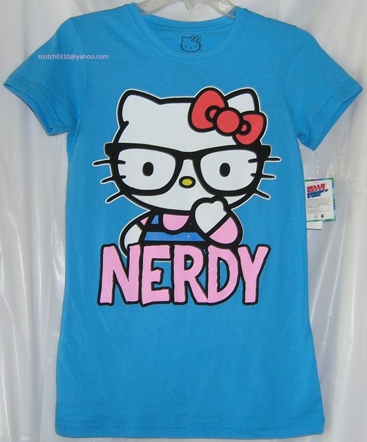 Hello Kitty Tee TShirt NERD LADIES SIZE MEDIUM NWT eBay
