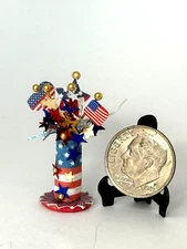 Artisan Fourth of July Firecracker Arrangement Centerpiece 1:12 Dollhouse Mini