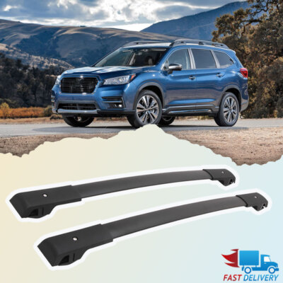 Black Cross Bars Roof Rack For Subaru Ascent 2019 - 2025 With Raised Roof Rails