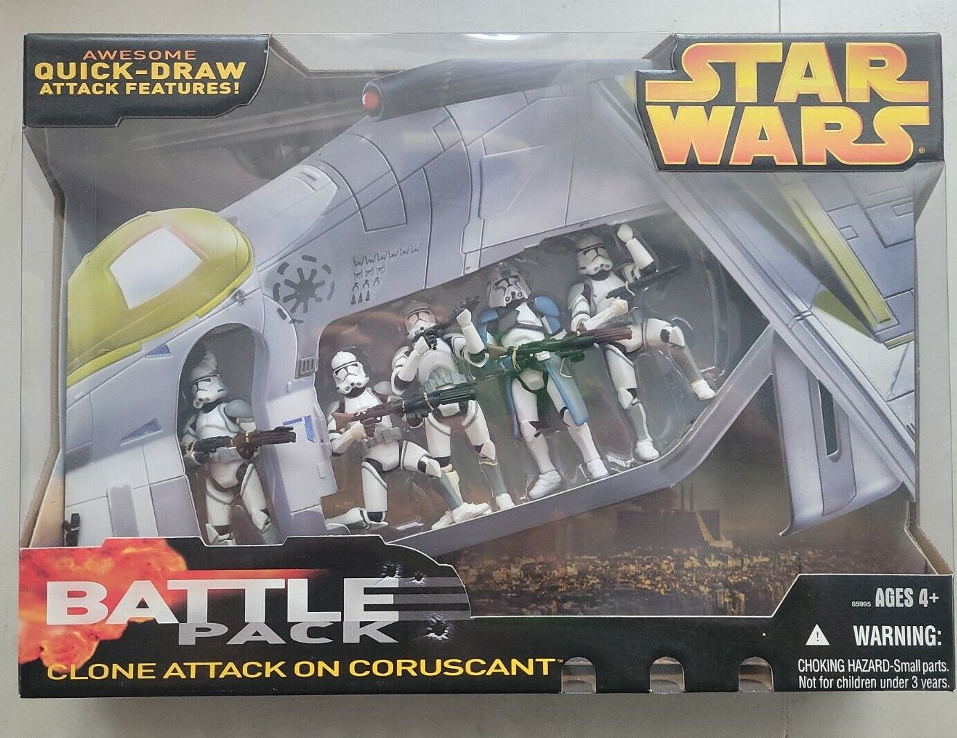 NEW STAR WARS CLONE ATTACK ON CORUSCANT BATTLE PACK FIGURES BLUE COMMAND! s3