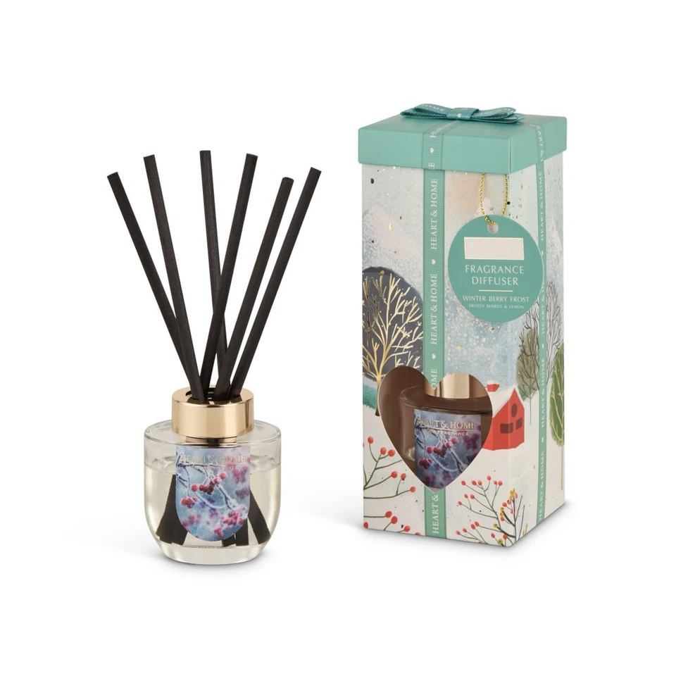Heart & Home Scented Reed Diffuser Set 70ml WINTER BERRY FROST christmas wintery - Image 2 of 4