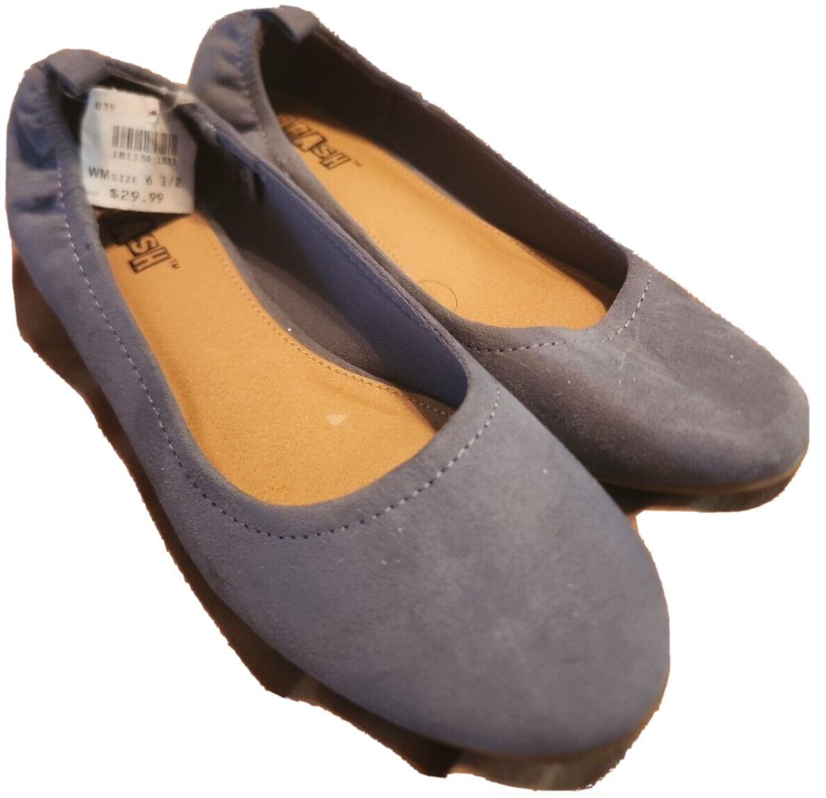 Brash Women's Sz 6.5 Shoes Abby Powder Blue Suede Long Vamp