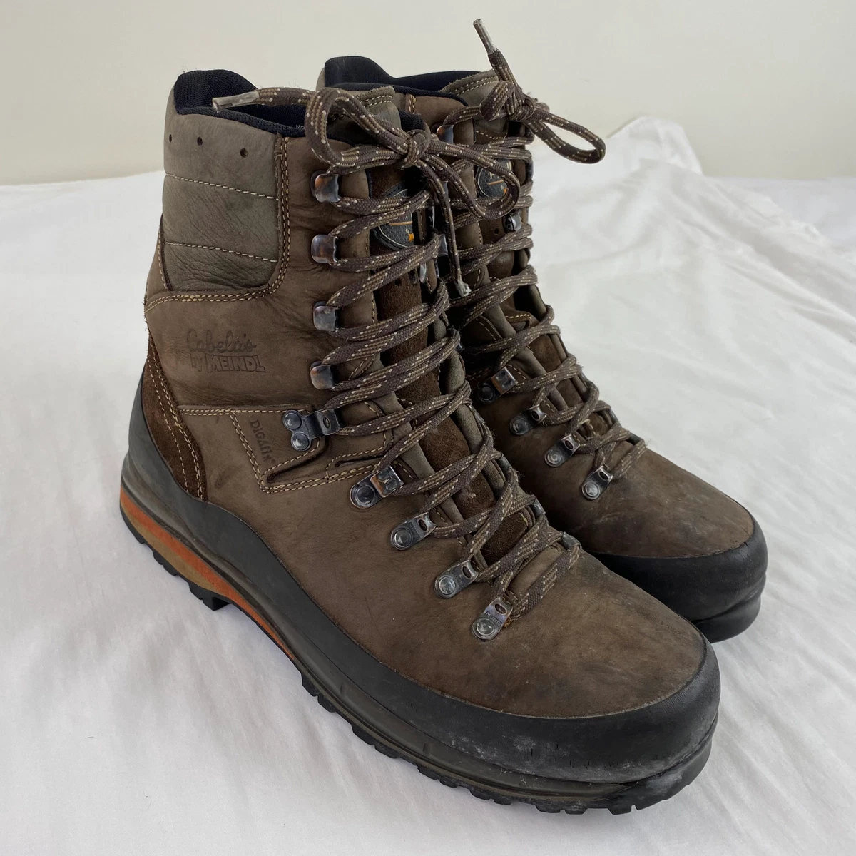 Aardrijkskunde Memoriseren afgewerkt CABELA&#039;S MEINDL DENALI Hunting Hiking Boots DIGAfix Vibram Goretex SZ  11 FIT IQ | eBay