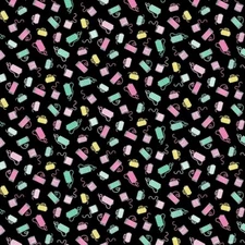 Colorful Threads Cotton Fabric Michael Miller Spools Thread By the Yard 