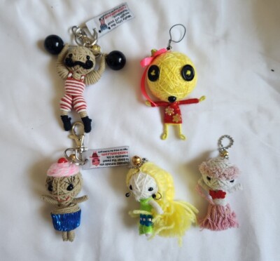Kamibashi The Original String Doll And Other String Dolls Lot Of 5 Keychain Clip