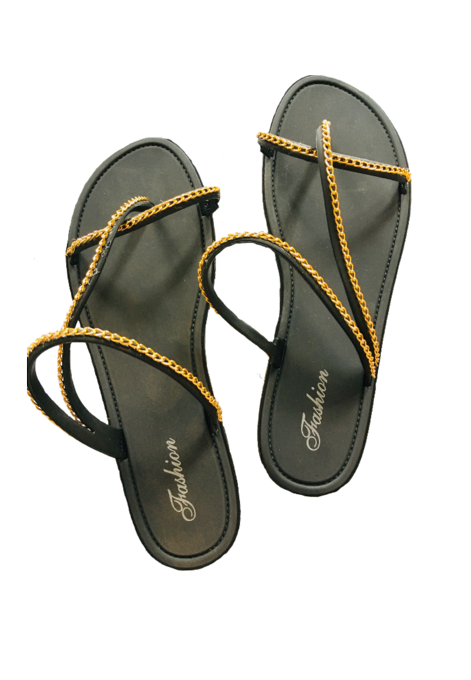 PANTOFOLA D’ORO Pantofole donna comode estive casual piatte catena oro sottili incrociate