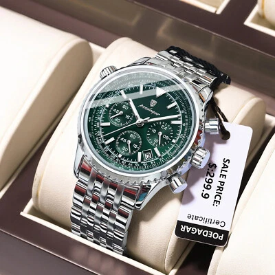 Montre Militaire Elégante, Quartz, pour Homme , Date, Chronographe, de Qualité - Photo 1/4
