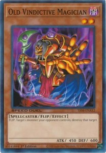 Old Vindictive Magician - SS04-ENA12 - Common - 1st Edition x3 - Near Mint