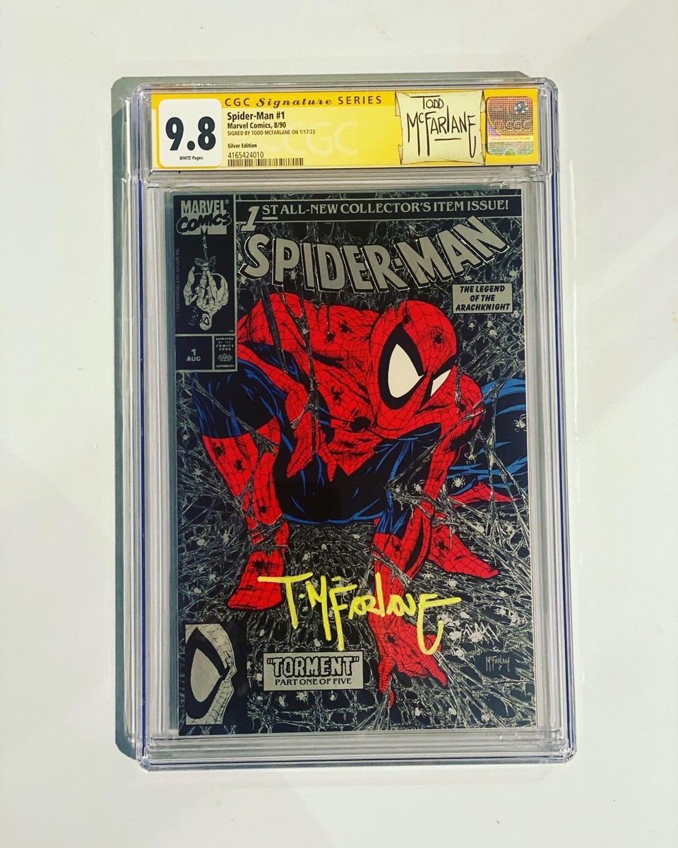 Spider-Man 1 CGC 9.8 SS Todd McFarlane Poly-bagged No Price Silver