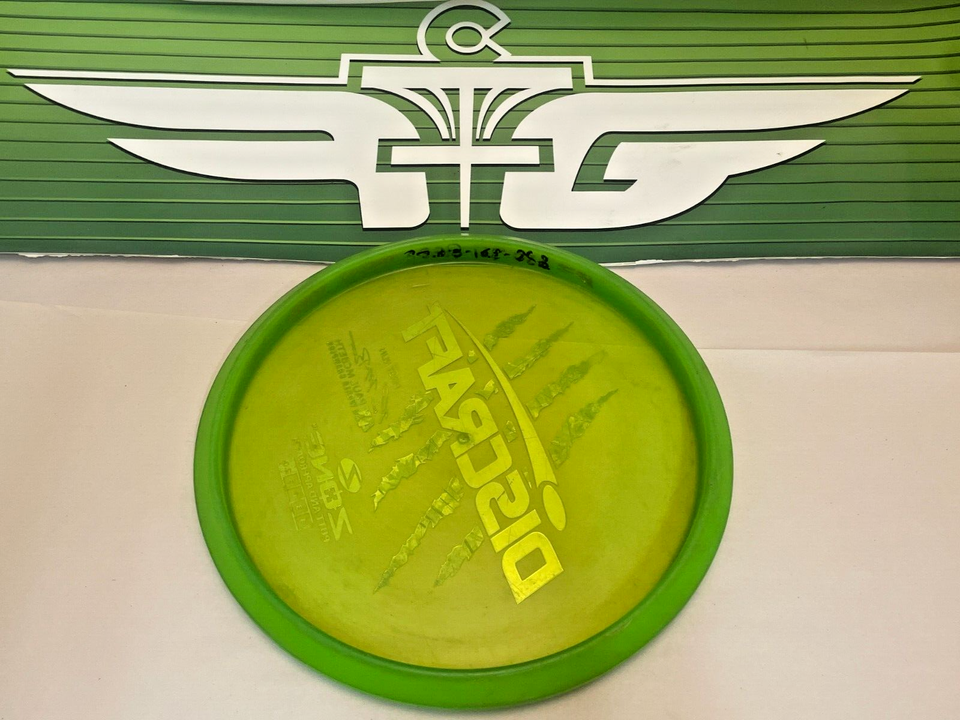 FLY GREEN DISC GOLF USED DISCRAFT FIRST RUN PAUL MCBETH 4X ZONE 4 CLAW