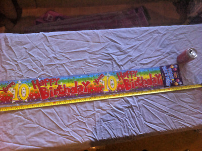 You're 10 Happy Birthday Party Banner Feier Deko 2,6 m lang Regent