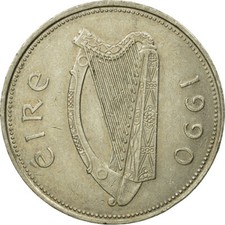 #445477 M&uuml;nze, IRELAND REPUBLIC, Punt, Pound, 1990, SS, Copper-nickel, KM:27