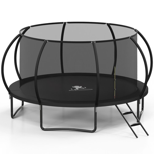 Outdoor Trampoline with Ladder and Safety Net