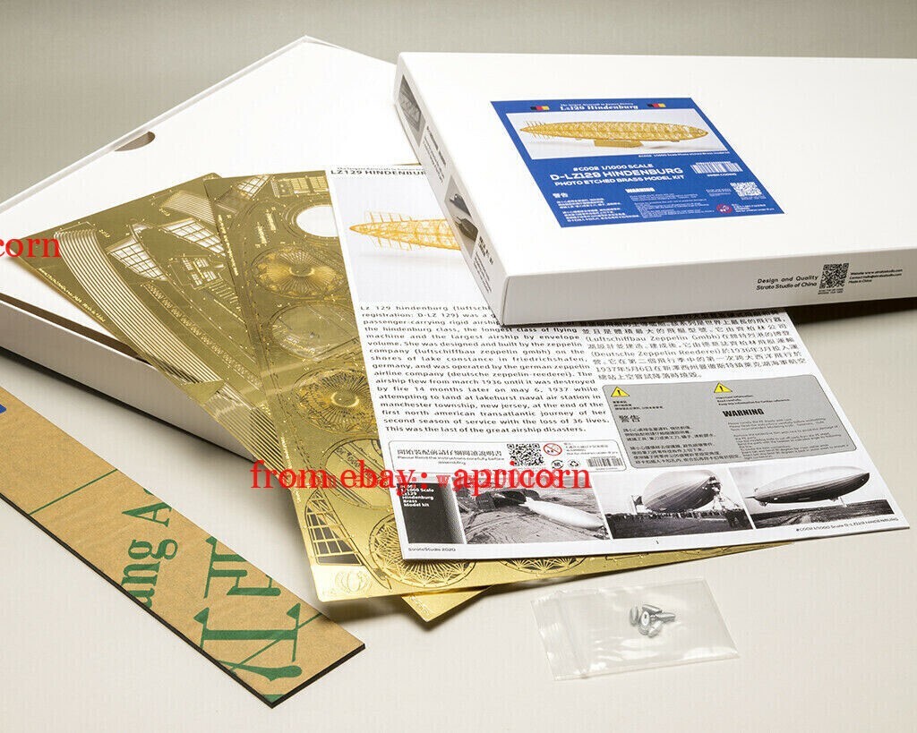 1/1000 Hindenburg Airship D-LZ129 1936 Brass Precision Structure