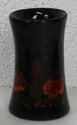 Lackvase 11 cm - handbemalt - Vietnam 1990er Jahre