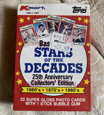#ad #ad 1987 Topps Kmart Stars of the Decades 25th Anniversary Collector’s Edition Set $10.00