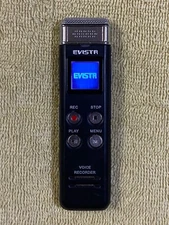 Evistr L157 Black High Capacity Rechargeable Battery Digital Voice Recorder 