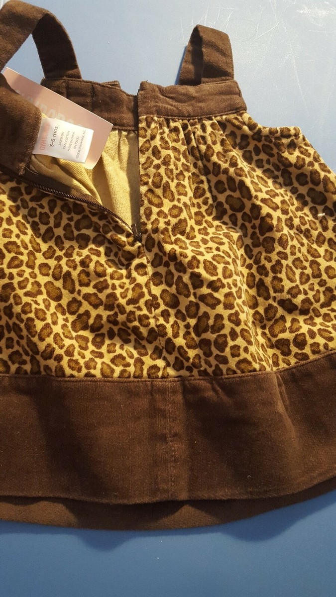 Robe Fille Gymboree Imprimé Léopard - Taille 7, Manches Courtes, Longueur Genou - Occasion Très Bon état
