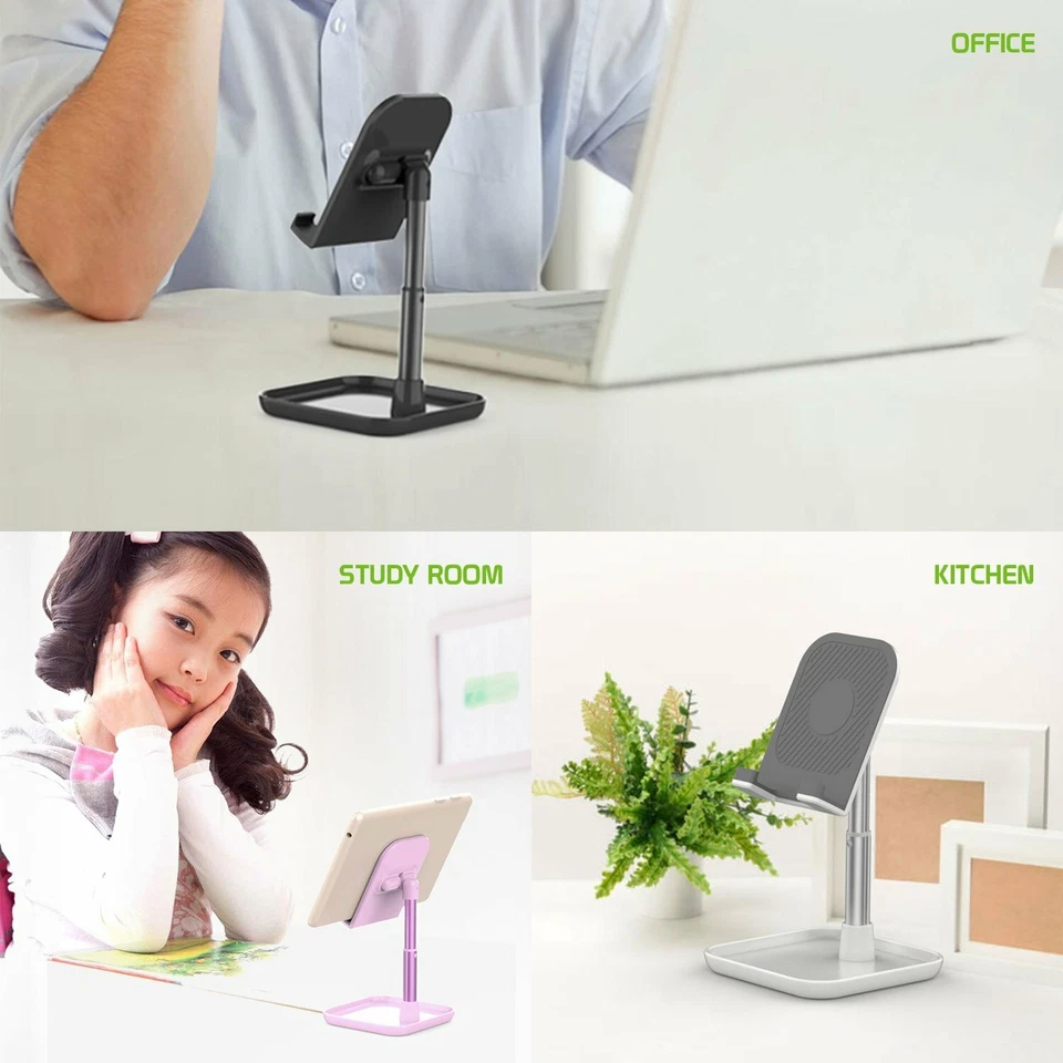 Adjustable Desktop Smartphone and Tablet Stand Heavy Duty - Pink - Image 4 of 4