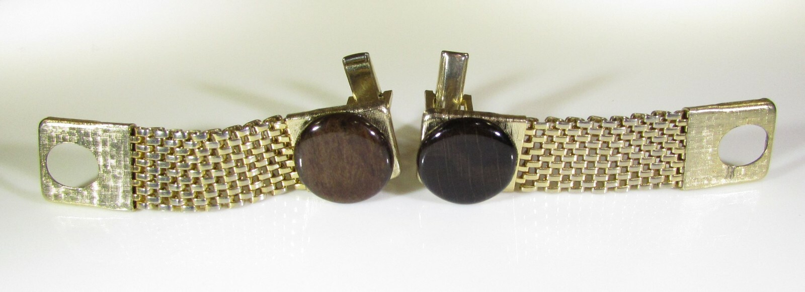 Wrap Cufflinks with Brown Stone - image 3