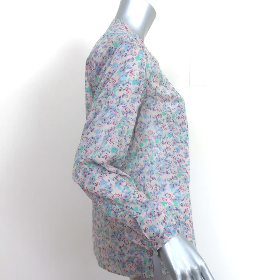 Blusa Isabel Marant Etoile Maria Top Estampado Floral Algodón Talla 34 Manga Larga Foto 3 de 4