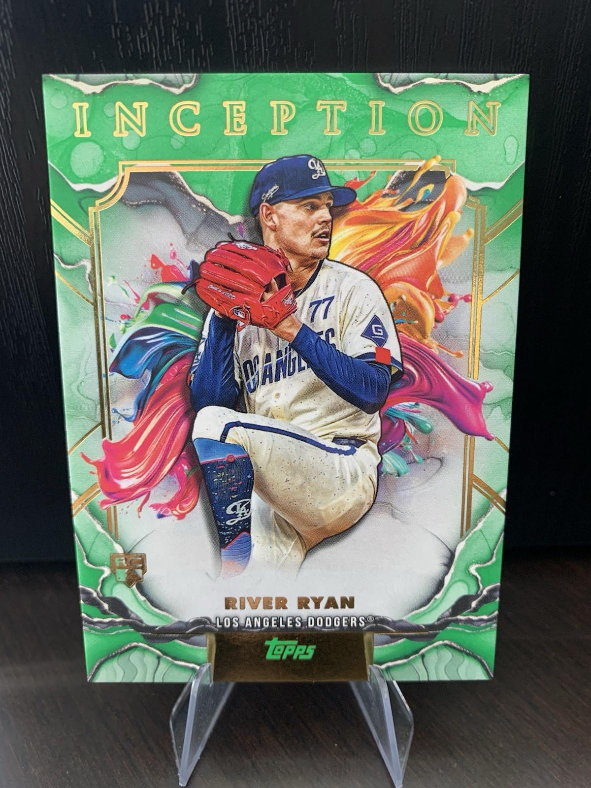 River Ryan 2025 Topps Inception Green Parallel SP #88 Rookie RC Dodgers