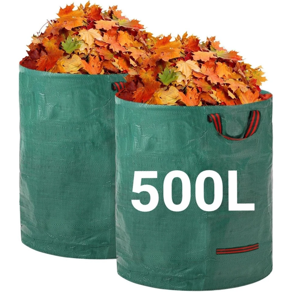 2X 500L XXL Gartenabfallsack Liter doppelte Nähte Gartensack Laubsack Rasensack - Bild 2 von 4