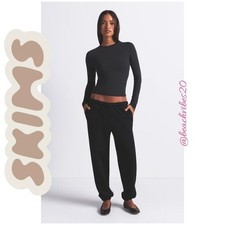 SKIMS Cotton Fleece Classic Jogger Onyx Small NWT O-370