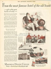 1926 Maxwell House Coffee SS City of Los Angeles Steamship Co Oakland Hotel Ad