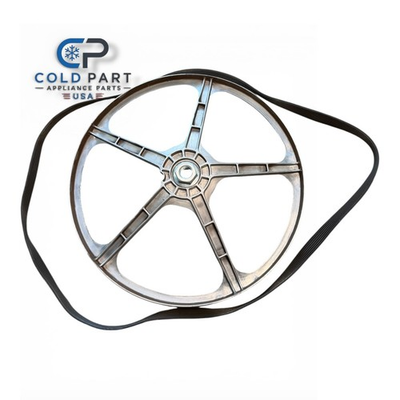 #ad Genuine Whirlpool W10003730 Washing Machine Washer Drive Pulley WITH THE BELT $27.00
