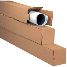 3 x 3 x 25" Kraft Square Mailing Tubes-Pack of 25