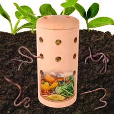 Underground Worm Farm Clay 10Inch Garden Composting Bin Ceramics Outdoor Gardeni