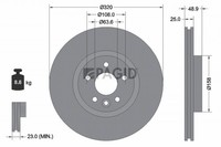 2X Bremsscheibe Pagid 55821NC FüR Ford Kuga 2 DM2 Transit Connect V408 Tourneo 3
