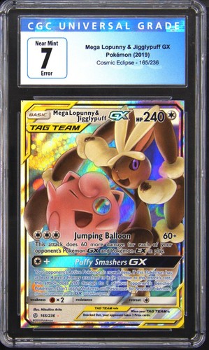 Mega Lopunny & Jigglypuff-GX graded CGC 7 for sale on eBay