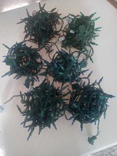 Christmas Lights Indoor Outdoor 6 Strands 100 Bulbs Each Red Blue Green