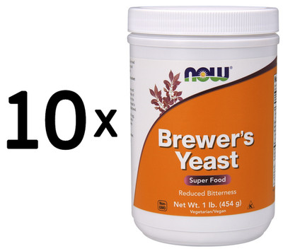 10 x NOW Foods Brewer's Yeast, Powder - 454g (33,04 EUR/kg)