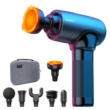 Massage Gun Deep Tissue with Heat Head, Handheld Muscle Back Massager with Ca...