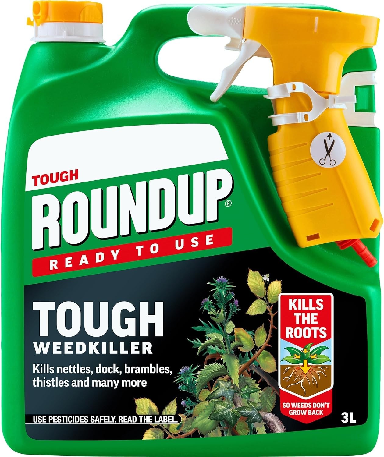 Roundup 3L XL Tough Deep Root Systemic Weedkiller 3.29 KG Glyphosate New