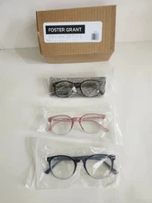 Design Optics by Foster Grant Clancy Round Plastic Reading Glasses, 3-PK - +2.50