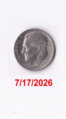 1971-P Roosevelt Dime — photo from another recent sale