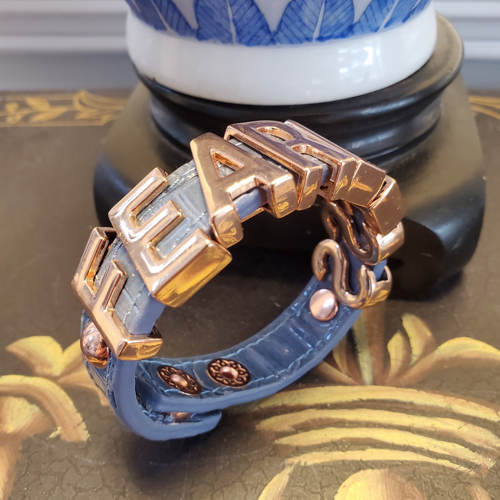 FEARLESS BCBGeneration Blue Snap Strap Bracelet L… - image 24