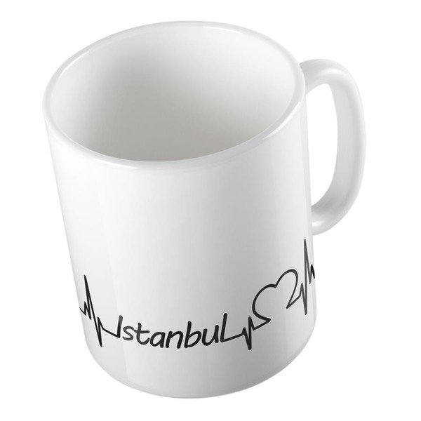 Kaffeetasse Istanbul Keramik Tasse Weiß Geschenkidee Souvenir PräSent Wichtelges-image