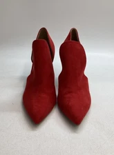 Christian Siriano for Payless Red Faux Suede D'Orsay Pumps Heels Size 8