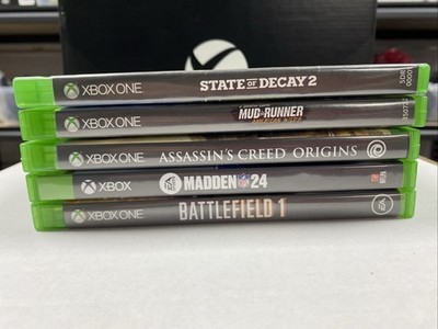 J4 Microsoft Xbox One - Game Lot (5) - Assassins Creed, Madden, Battlefield